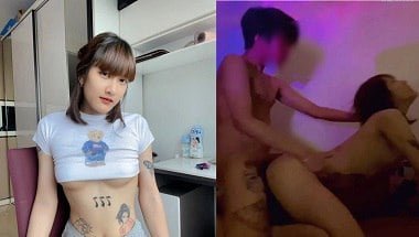 Cặp đôi xăm đẹp trai và hot girl địt nhau trên sofa